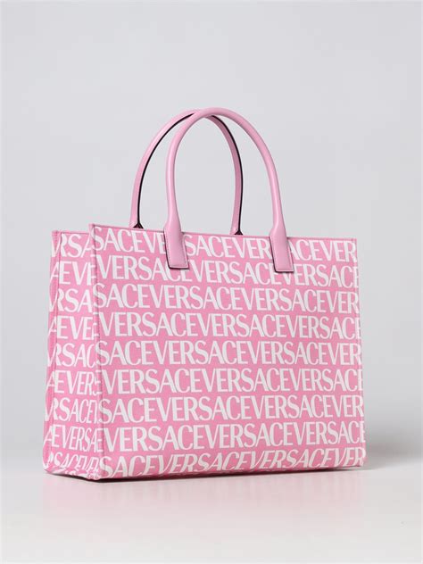 pink versace tote|versace denim tote bag.